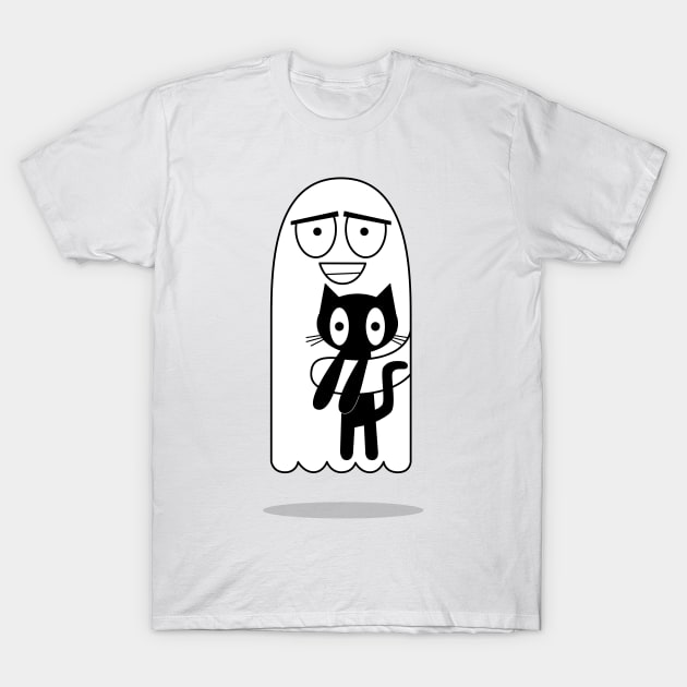 Can I keep it? Ghost wants pet Cat. T-Shirt by Andy McNally